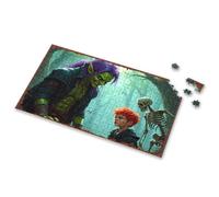 Jigsaw Puzzles 1000 Pieces Green Beast, Red-Haired Child, And Skeleton In The Misty Forest Picture Puzzle Puzzle 300 Piece Puzzles(1000PCS)