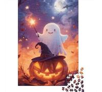 Jigsaw Puzzles 1000 Pieces Halloween Ghost Wizard Jigsaw 38x26cm/1000pcs Toy for Adults And Kids Stress Reliever Family Game DIY Cardboard