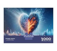 Jigsaw Puzzles 1000 Pieces Heartbreak in Winter Emotional Chill Or Fiery Passion Puzzles for Adults Relaxing Games Difficult Challenge Fun at Home Activities, 70x50cm/1000pcs