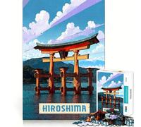 Jigsaw Puzzles 1000 Pieces Hiroshima Flawless Fit Art Creative Skill Toy Rest Time Play Christmas Art Display (38x26cm)
