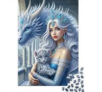 Jigsaw Puzzles 1000 Pieces Ice Queen Dragon Jigsaw 38x26cm/1000pcs Gift For Kids Challenging Creative Educational Games DIY Cardboard