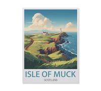 Jigsaw Puzzles 1000 Pieces，Isle of Muck Scotland，Paper Children Games Educational Toys（38x26cm）-FJ21