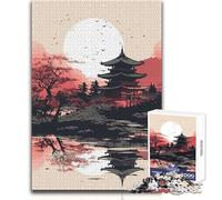 Jigsaw Puzzles 1000 Pieces Japanese Landscapes Relaxing Solo Quiet Time Superior Accurate Cutting Play Toy Size 38x26cm