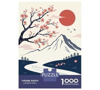 Jigsaw Puzzles 1000 Pieces Japanese Mountain Landscape Adult Jigsaw Puzzle Brain Teaser Game Analysis And Logic Christmas Birthday Gifts 52x38cm/1000pcs