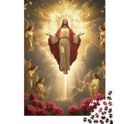 Jigsaw Puzzles 1000 Pieces Jesus Ascension Angels Jigsaw 70x50cm/1000pcs Gift For Kids Stress Reliever Family Game DIY Cardboard