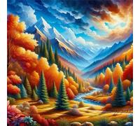 Jigsaw Puzzles 1000 Pieces, Jigsaws Beautiful Mountain Views 1000 Piece jigsaw puzzles for Adults, Challenge High Difficulty Family Puzzle Game 65x65cm/26x26inch