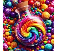 Jigsaw Puzzles 1000 Pieces, Jigsaws Rainbow Candy 1000 Piece jigsaw puzzles for Adults, Challenge High Difficulty Family Puzzle Game 65x65cm/26x26inch