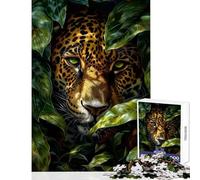 Jigsaw Puzzles 1000 Pieces Jungle Jaguar DIY Toys Gifts for Women Men for Educational Game Enhance Love between Couples Size 38x52cm