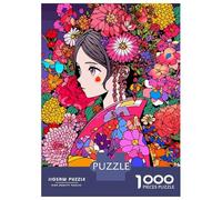 Jigsaw Puzzles 1000 Pieces Kawaii Japanese Girl Art Puzzles for Adults Relaxing Games Difficult Challenge Fun at Home Activities, 52x38cm/1000pcs
