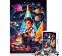 Jigsaw Puzzles 1000 Pieces Kid Reading A Book Fun Games Staycation Kill Time Home Decoration Toys Improving Love between Couples (26X38cm)