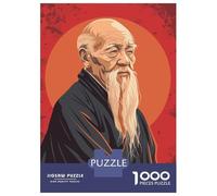 Jigsaw Puzzles 1000 Pieces Lao Tzu Philosopher Puzzles for Adults Relaxing Games Difficult Challenge Fun at Home Activities, 70x50cm/1000pcs