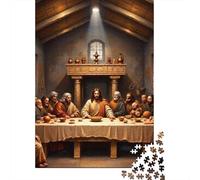 Jigsaw Puzzles 1000 Pieces Last Supper Painting Jigsaw 52x38cm/1000pcs Toy for Adults And Kids Challenging Creative Family Game DIY Cardboard