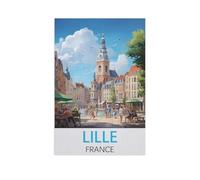 Jigsaw Puzzles 1000 Pieces，Lille France，Paper Children Games Educational Toys（50x70cm）-FV81