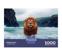 Jigsaw Puzzles 1000 Pieces Lion Emerging from The Ocean Jigsaws for Adults Hands-on Game Stress Reliever Unique Birthday And Xmas Gifts 70x50cm/1000pcs