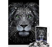 Jigsaw Puzzles 1000 Pieces Lion with Water Droplets Educational Game Difficult Hard Toy Wall Decor Improving Love between Couples (50x75cm)