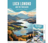 Jigsaw Puzzles 1000 Pieces Loch Lomond National Park Puzzles for Teenagers Analysis And Logic Wishlist with Santa Claus Beautiful Design Game (38x52cm)
