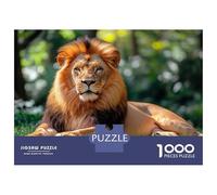 Jigsaw Puzzles 1000 Pieces Majestic Lion Resting in Greenery Jigsaws for Adults Hands-on Game Stress Reliever Unique Birthday And Xmas Gifts 70x50cm/1000pcs