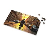 Jigsaw Puzzles 1000 Pieces Man In Long Coat Walking Towards Eiffel Tower At Sunset Picture Puzzle Puzzle 500 Pieces Kids Toys For Girls(500PCS)