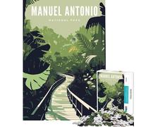 Jigsaw Puzzles 1000 Pieces Manuel Antonio Natl Park Family Game Brain Intelligence Challenge Addictive Toys Great Gifts for Games Birthday Present (Size 38x52cm)