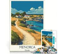 Jigsaw Puzzles 1000 Pieces Menorca Island Paradise, Brain Teaser Game, Difficult Challenge, Deal As Gifts for The Whole Family 38x26cm