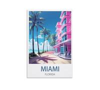 Jigsaw Puzzles 1000 Pieces Miami Florida Puzzle 1000 Pieces, Relaxing and Challenging Gift for Adults, Teens, Seniors 38x52cm