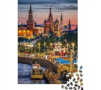 Jigsaw Puzzles 1000 Pieces Moscow Night View Puzzles 70x50cm/1000pcs Gift For Kids Challenging Creative Family Game DIY Cardboard