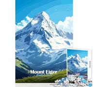 Jigsaw Puzzles 1000 Pieces Mount Eiger, Switzerland Home Decoration Toys Great Gift for Games Hands-on Game Wishlist with Santa Claus Size 38x26cm