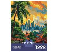 Jigsaw Puzzles 1000 Pieces Mumbai India Skyline Art Adult Jigsaw Puzzle Brain Teaser Game Analysis And Logic Christmas Birthday Gifts 38x26cm/1000pcs