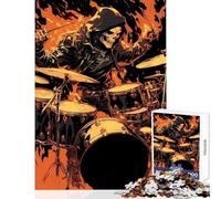 Jigsaw Puzzles 1000 Pieces Music Of The Metal Drums Hands-on Game Difficult Challenge Home Decoration Toys Challenging To Complete (75X50CM)