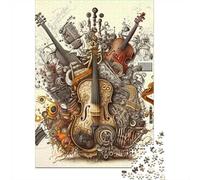 Jigsaw Puzzles 1000 Pieces Musical Instruments-Vintage Art Style Puzzles 70x50cm/1000pcs Gift For Kids Challenging Creative Educational Games DIY Cardboard