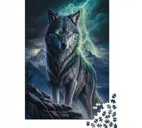 Jigsaw Puzzles 1000 Pieces Mythic Wolf Standing Jigsaw 52x38cm/1000pcs Toy for Adults And Kids Stress Reliever Educational Games DIY Cardboard
