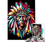 Jigsaw Puzzles 1000 Pieces Native Americans Wpap Difficult And Challenge For Family Fun Toy Wall Decor for And from 14 Years And over (50X75cm)