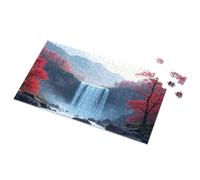 Jigsaw Puzzles 1000 Pieces Nature'S Majesty: A Majestic Waterfall Amidst Autumnal Splendor Picture Puzzle Activity Books For Kids Ages 6-8 Toddler Toys(300PCS)