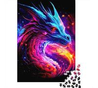 Jigsaw Puzzles 1000 Pieces Neon Dragon Fantasy Puzzles 52x38cm/1000pcs Gift For Kids Challenging Creative Family Game DIY Cardboard