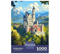 Jigsaw Puzzles 1000 Pieces Neuschwanstein Castle Adult Jigsaw Puzzle Toy Wall Decor Birthday Present Unique Birthday And Xmas Gifts 70x50cm/1000pcs