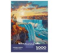 Jigsaw Puzzles 1000 Pieces Niagara Falls Sunset Adult Jigsaw Puzzle Brain Teaser Game Analysis And Logic Christmas Birthday Gifts 38x26cm/1000pcs