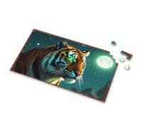 Jigsaw Puzzles 1000 Pieces Nightly Tiger Gaze Under The Moonlit Sky Picture Puzzle Puzzle 500 Pieces Kids Toys For Girls(1000PCS)
