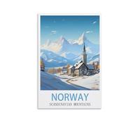 Jigsaw Puzzles 1000 Pieces Norway Scandinavian Mountains Puzzle 1000 Pieces, Relaxing and Challenging Gift for Adults, Teens, Seniors 38x52cm