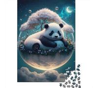 Jigsaw Puzzles 1000 Pieces Panda in Dreamy Sphere Jigsaw 38x26cm/1000pcs Gift For Kids Challenging Creative Family Game DIY Cardboard