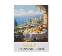 Jigsaw Puzzles 1000 Pieces Paper Assembling Picture，Amalfi Campania Region，Adults Games Educational Toys（50x70cm）-FK80