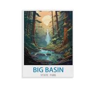 Jigsaw Puzzles 1000 Pieces Paper Assembling Picture，Big Basin State Park，Adults Games Educational Toys（26x38cm）-W36