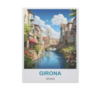 Jigsaw Puzzles 1000 Pieces Paper Assembling Picture，Girona Spain，Adults Games Educational Toys（50x70cm）-FF42