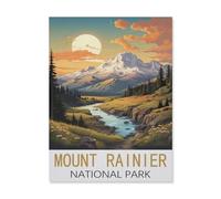 Jigsaw Puzzles 1000 Pieces Paper Assembling Picture,Mount Rainier National Park,Adults Games Educational Toys(38x26cm)-FK40