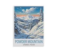 Jigsaw Puzzles 1000 Pieces Paper Assembling Picture，Powder Mountain James Peak，Adults Games Educational Toys（38x26cm）-HE1