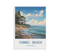 Jigsaw Puzzles 1000 Pieces Paper Assembling Picture，Tunnel Beach Dunedin，Adults Games Educational Toys26x38cm-X16