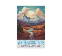 Jigsaw Puzzles 1000 Pieces Paper Assembling Picture，White Mountains New Hampshire，Adults Games Educational Toys（38x26cm）-FR80