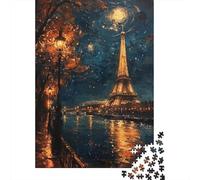 Jigsaw Puzzles 1000 Pieces Paris Night Lights Adult Jigsaw Puzzle Brain Teaser Game Analysis And Logic Christmas Birthday Gifts 52x38cm/1000pcs