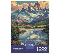 Jigsaw Puzzles 1000 Pieces Patagonia Landscape Art Print Adult Jigsaw Puzzle Brain Teaser Game Analysis And Logic Christmas Birthday Gifts 38x26cm/1000pcs