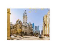 Jigsaw Puzzles 1000 Pieces,Philadelphia City Hall & Skyline,Paper Children Games Educational Toys(38x26cm)-Y65