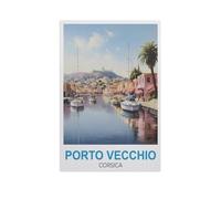 Jigsaw Puzzles 1000 Pieces,Porto Vecchio Corsica,Wood Children Games Educational Toys(75x50cm)-M25